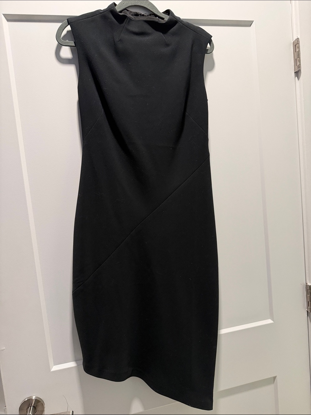 Banana Republic Black Asymmetrical Sheath Dress